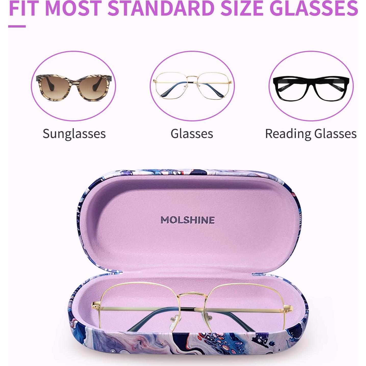 Molshine Funda Dura para Gafas de Sol Grande Ocean