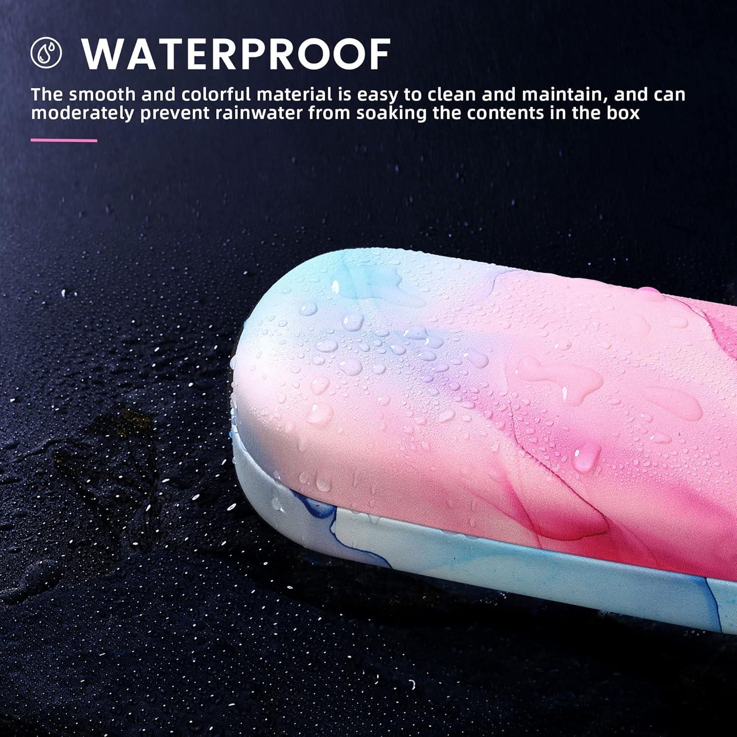 Funda Dura Molshine para Gafas de Sol Rosa Pálido 15.6x7cm