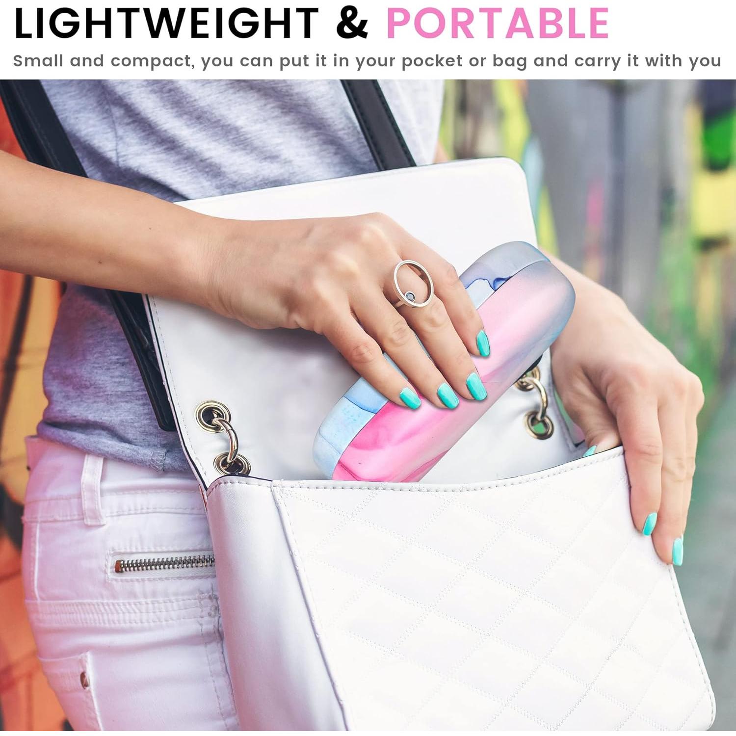 Funda Dura Molshine para Gafas de Sol Rosa Pálido 15.6x7cm