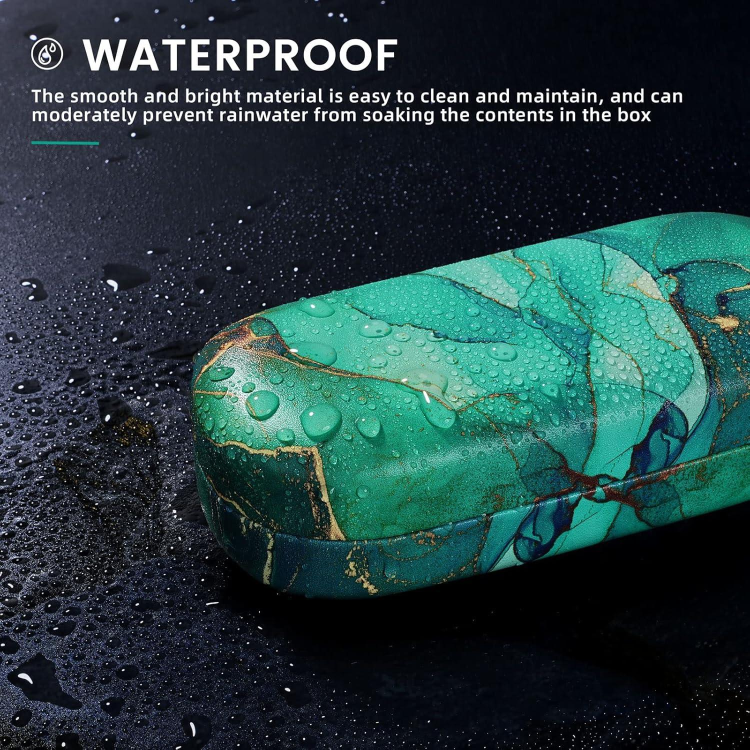 Funda Dura Molshine para Gafas Grande Verde Esmeralda