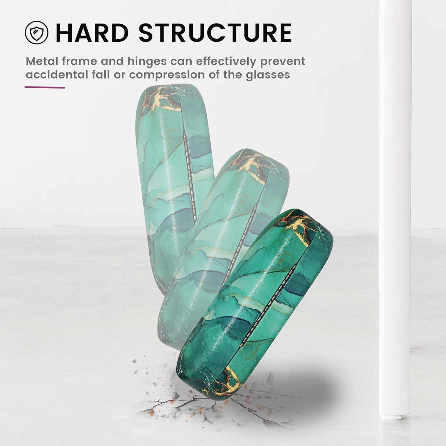 Funda Dura Molshine para Gafas Grande Verde Esmeralda