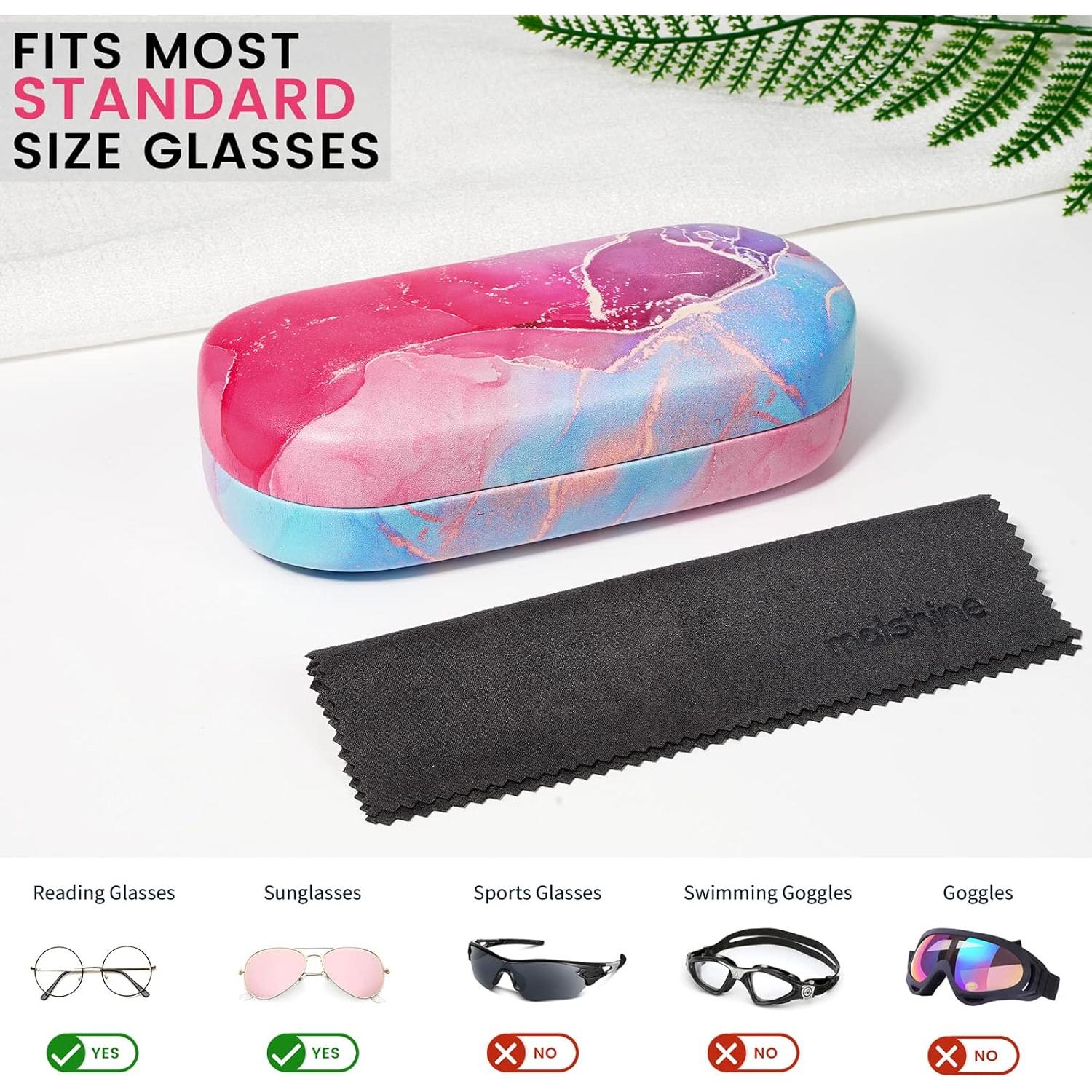 Molshine Funda Dura para Gafas de Sol Rosa 15.6x7x4.1cm