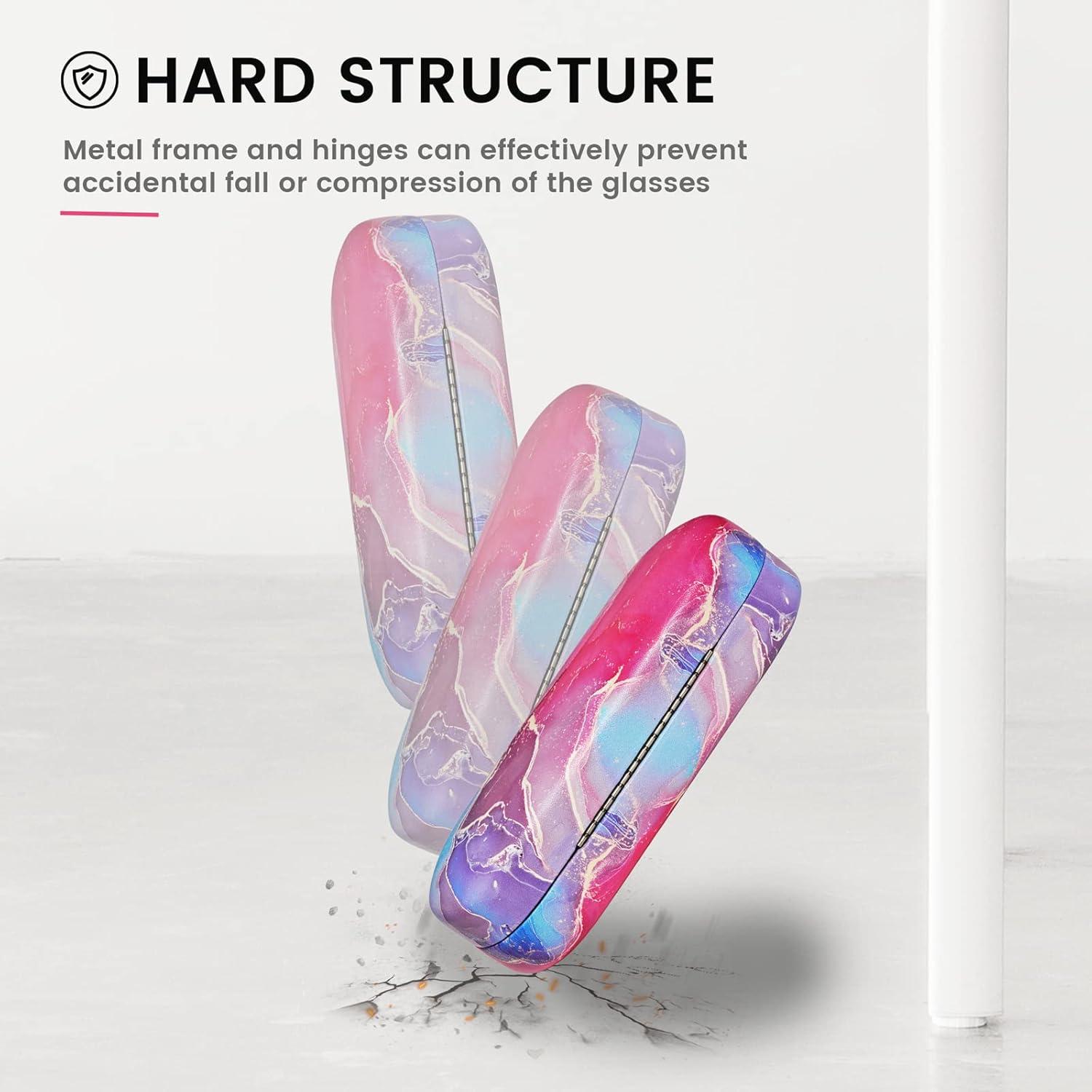 Molshine Funda Dura para Gafas de Sol Rosa 15.6x7x4.1cm