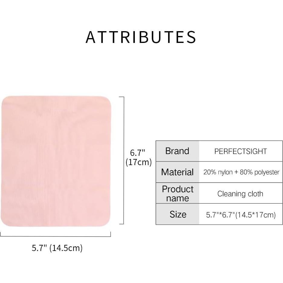 PERFECTSIGHT Paño de Microfibra Rosa 6 Piezas 14.5x17 cm