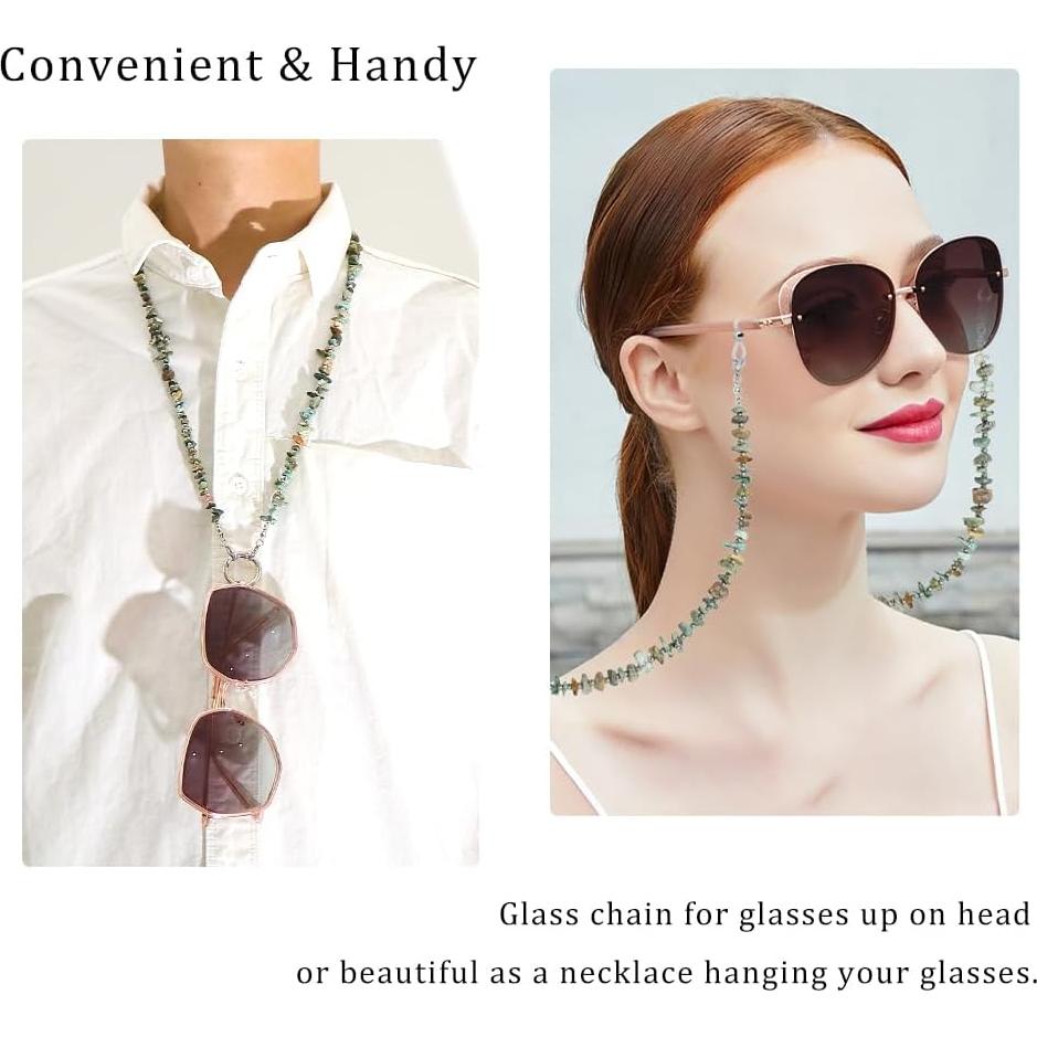 Cadena para Gafas LuReen con Soporte y Correa Turquesa