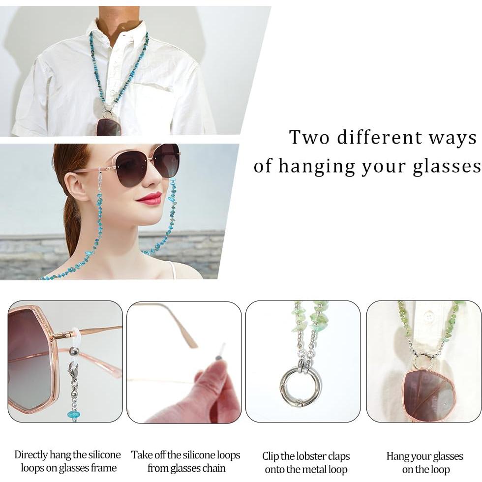 Cadena para Gafas LuReen con Soporte y Correa para Mujeres