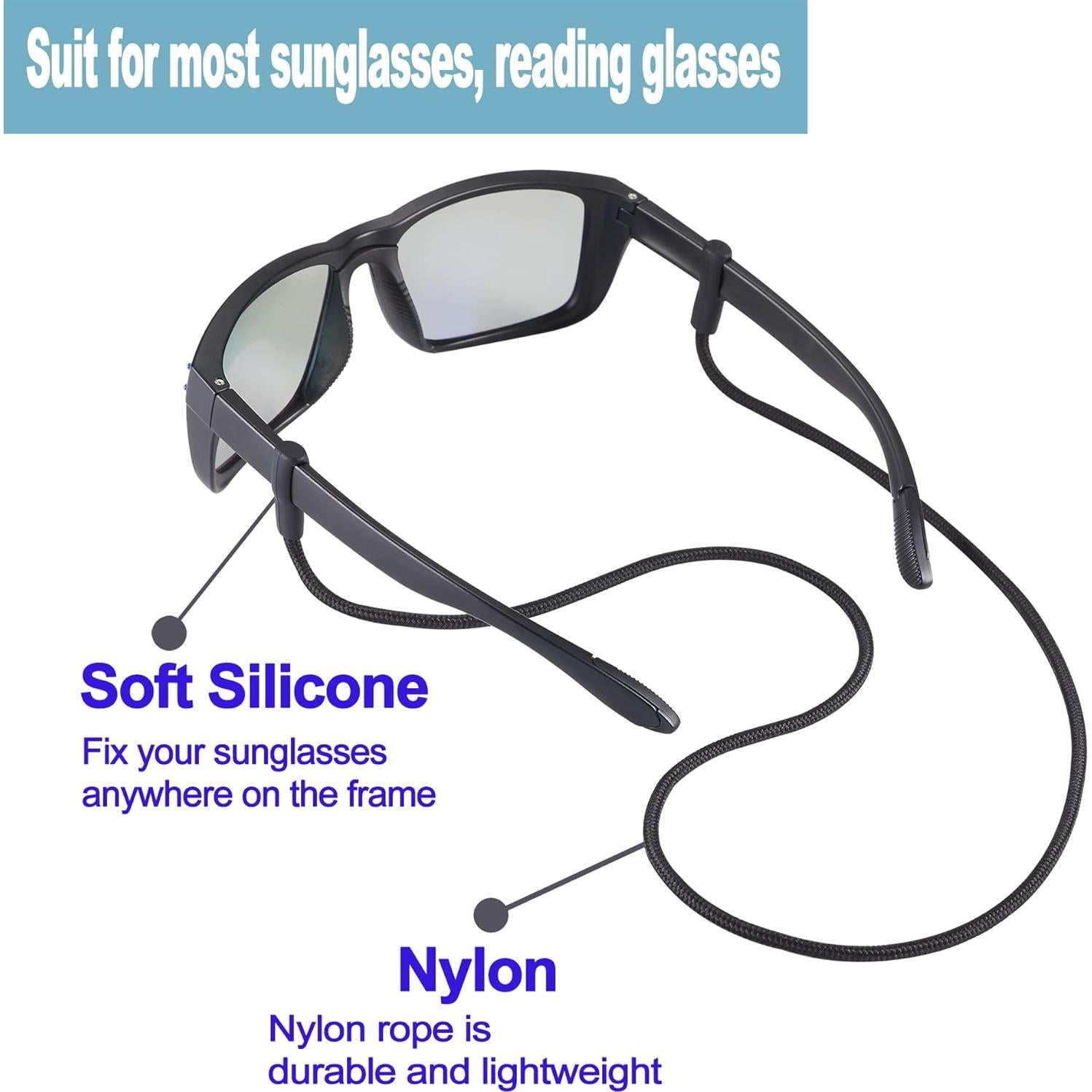 Correa para Gafas Lvvfit 3pcs Azul 70cm Silicona Nylon