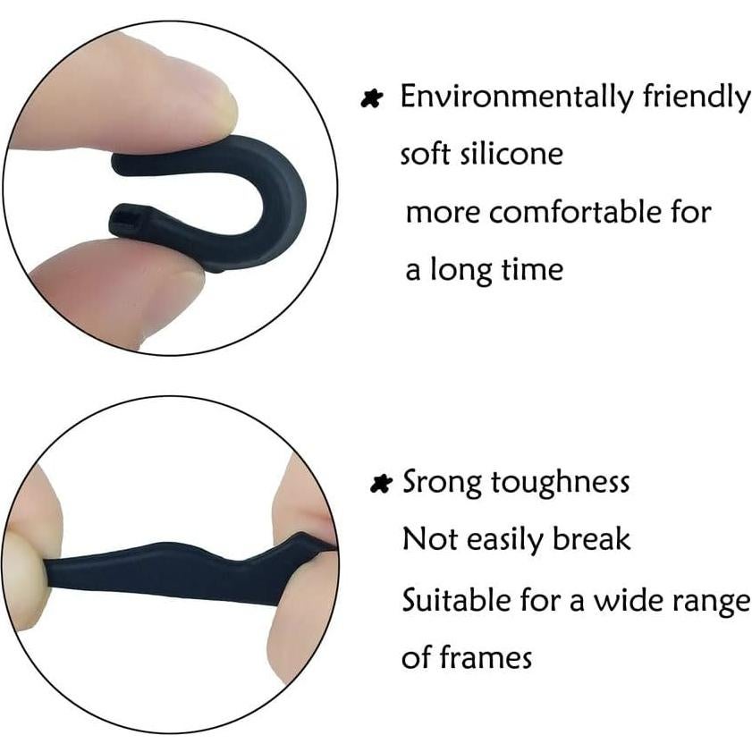 15 Pares Ganchos Antideslizantes Silicona para Gafas