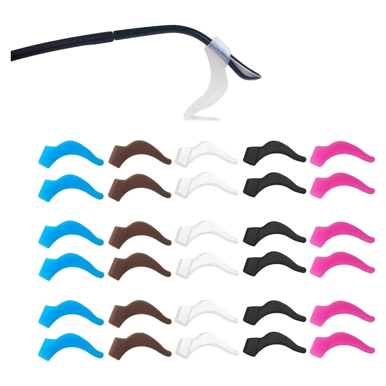 15 Pares Ganchos Antideslizantes para Gafas YINGFENG 5 Colores