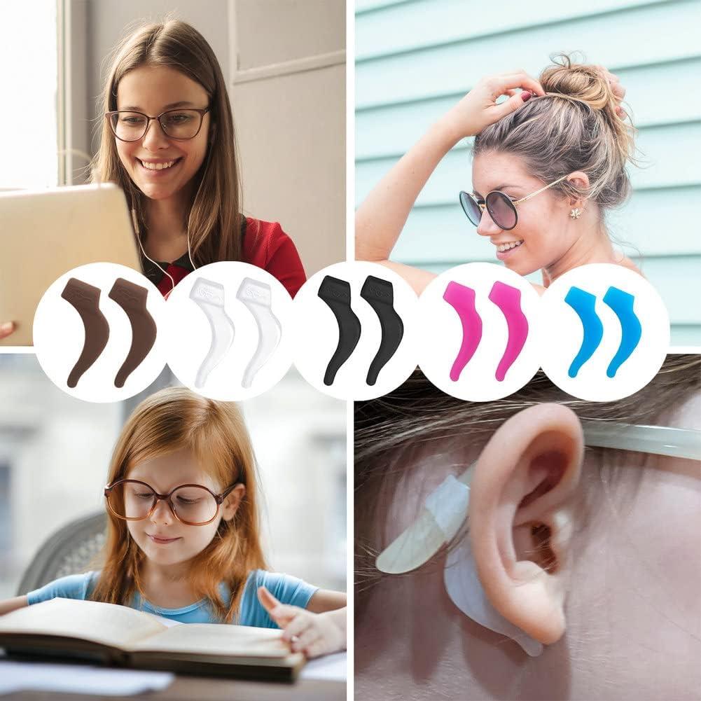15 Pares Ganchos Antideslizantes para Gafas YINGFENG 5 Colores