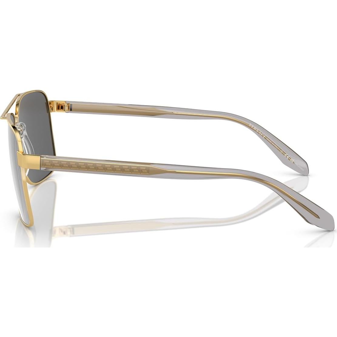 Gafas de sol Versace Hombre Marco Dorado 59mm Lentes Grises