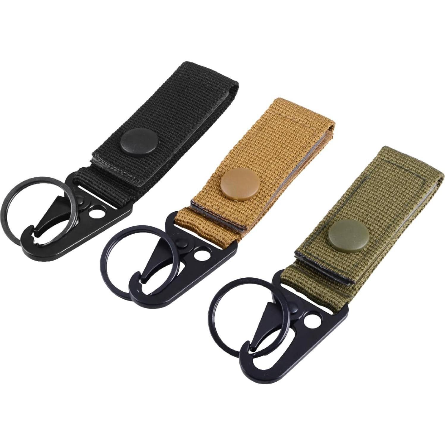 Cadena de Llavero Táctica Azarxis con Clip y Gancho 4 Pzas