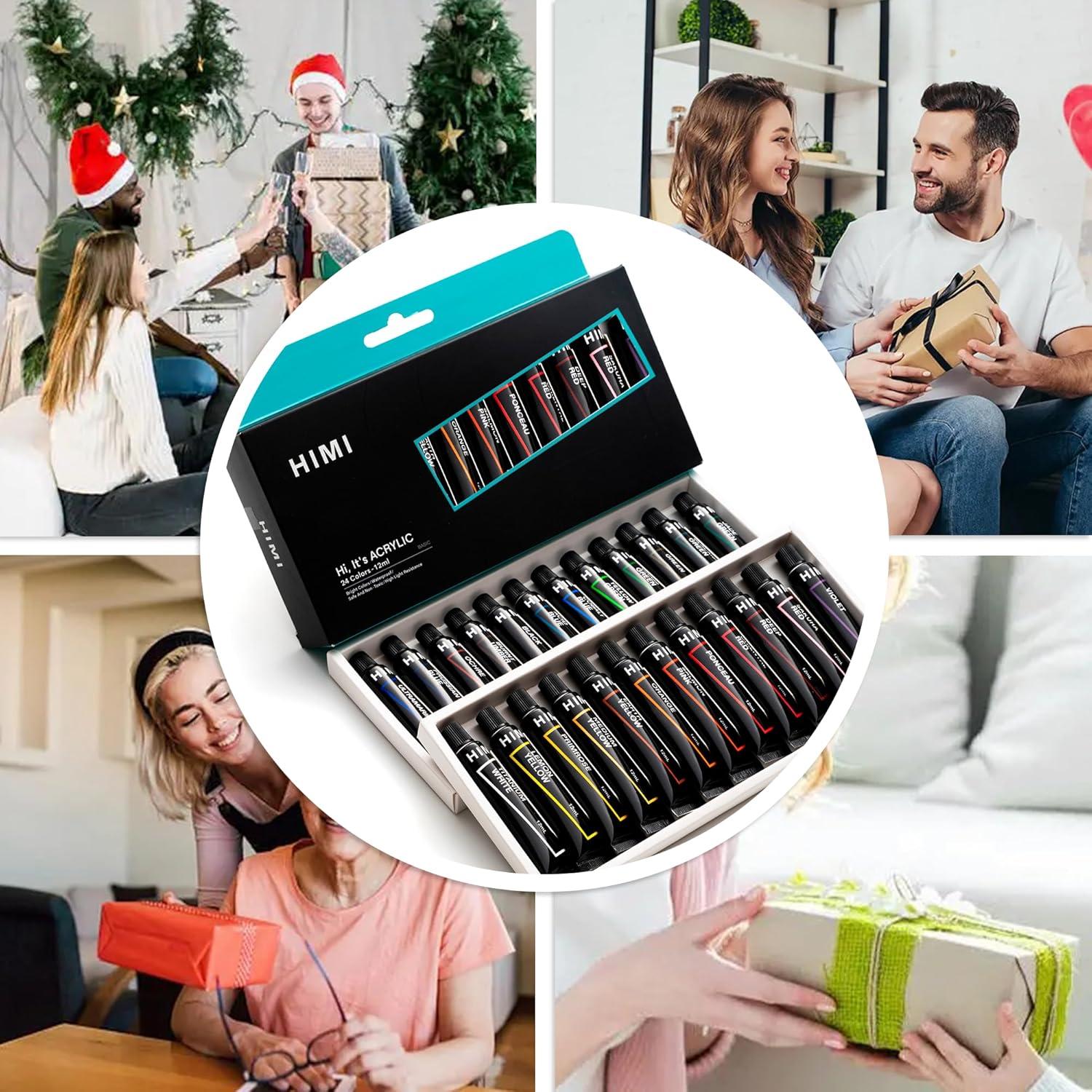 Tuberías de Pintura Acrílica HIMI 24 Colores 12ml No Tóxica