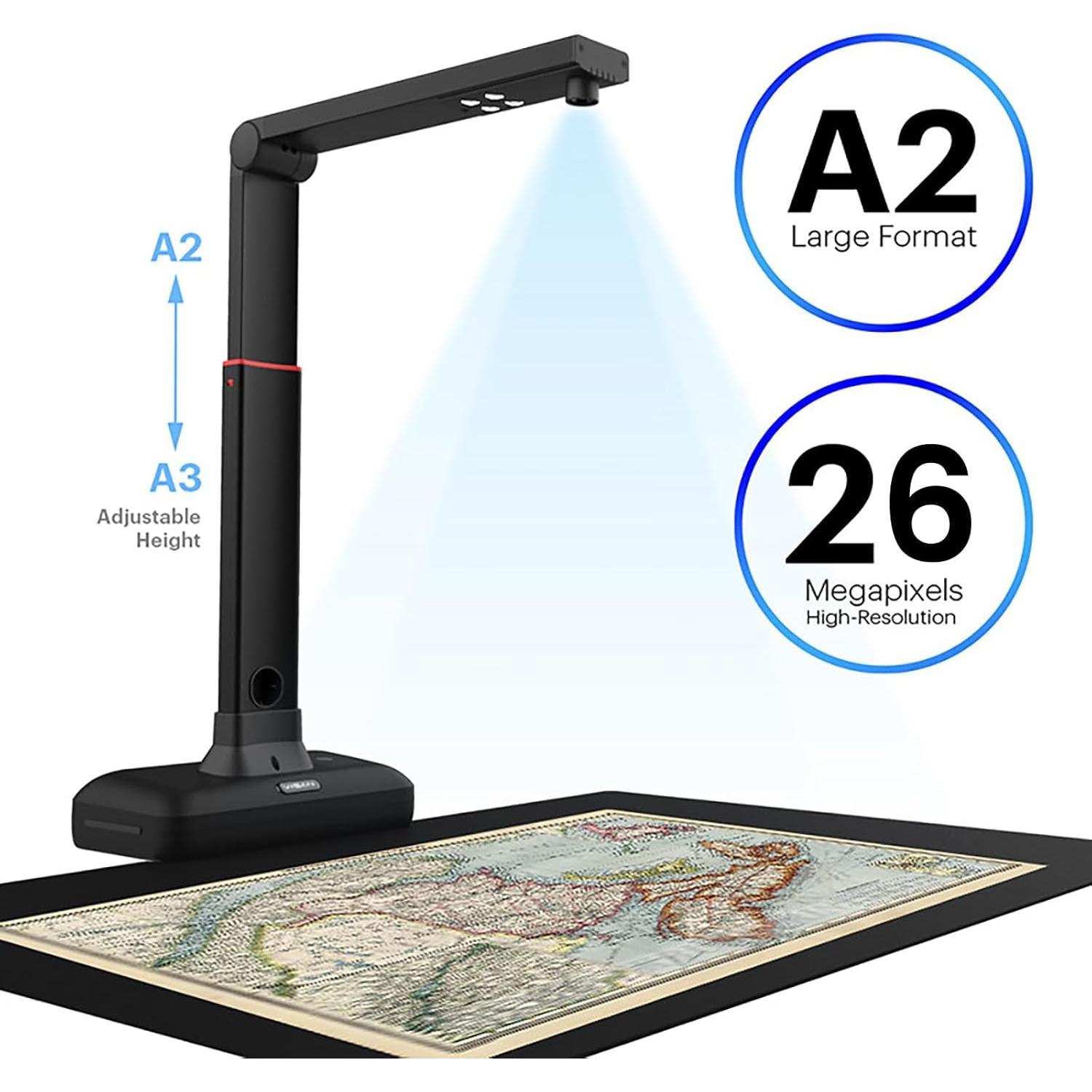 Escáner de libros VIISAN S21 A2 26MP USB OCR multilingüe