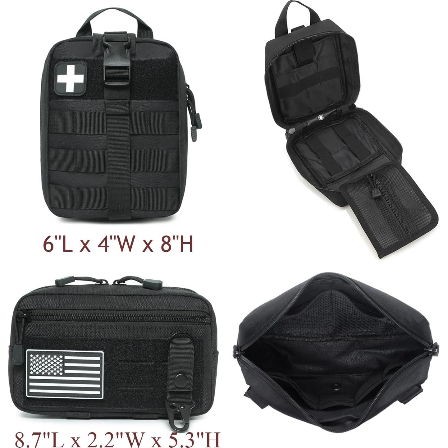 Organizador de Asiento Táctico Molle Katadem 6 Bolsas Negro