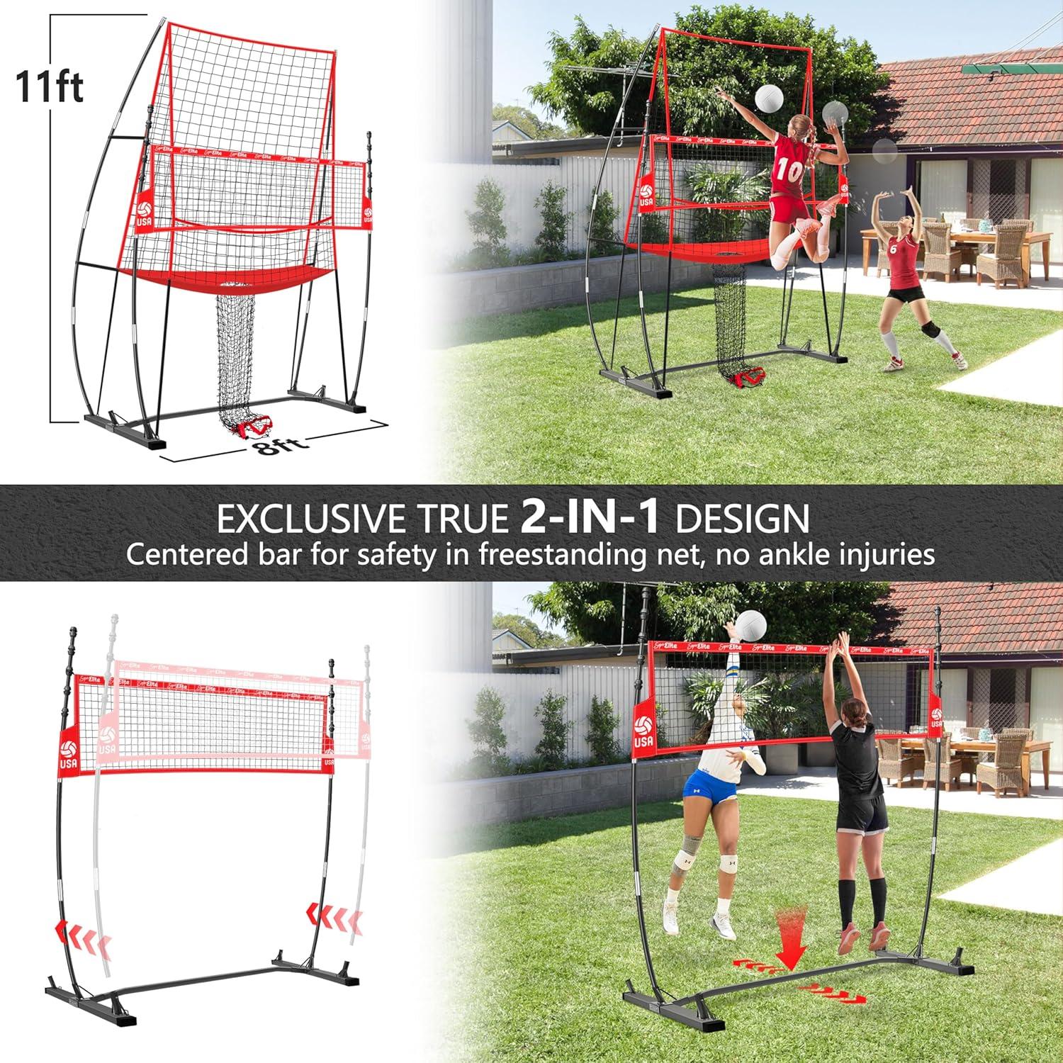 Estación de Red de Práctica de Voleibol JOLORLY 2.44m Ajustable