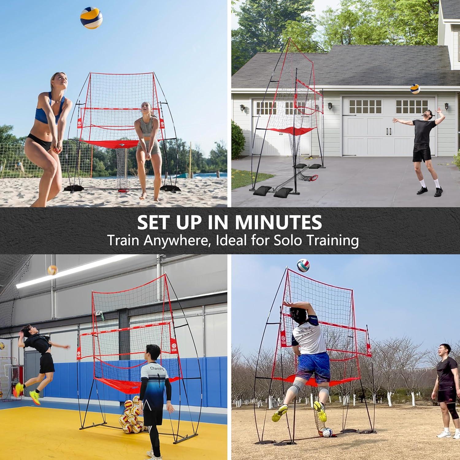 Estación de Red de Práctica de Voleibol JOLORLY 2.44m Ajustable