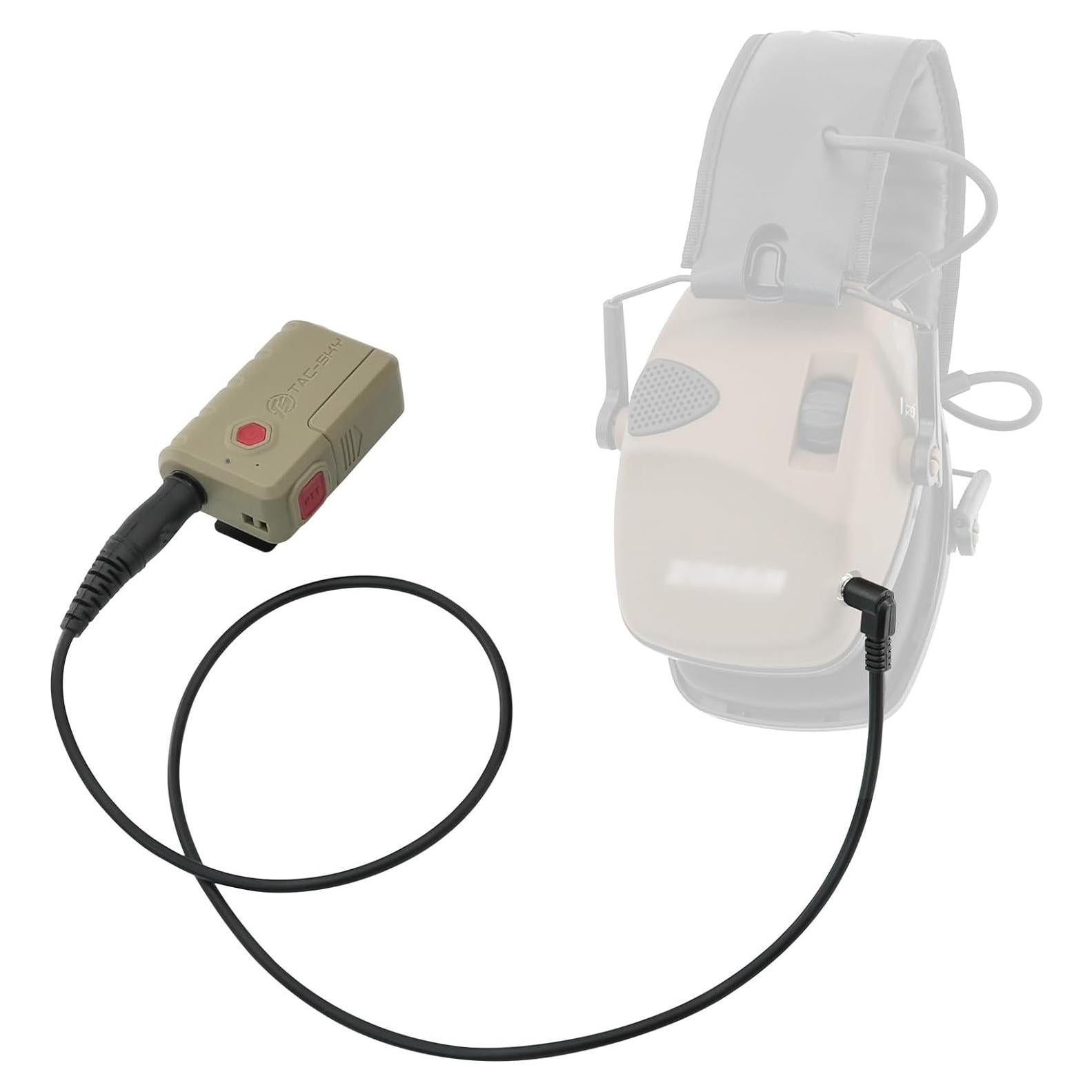 Extensión de Auriculares Tácticos TACGZGJSM U174 3.5mm Beige