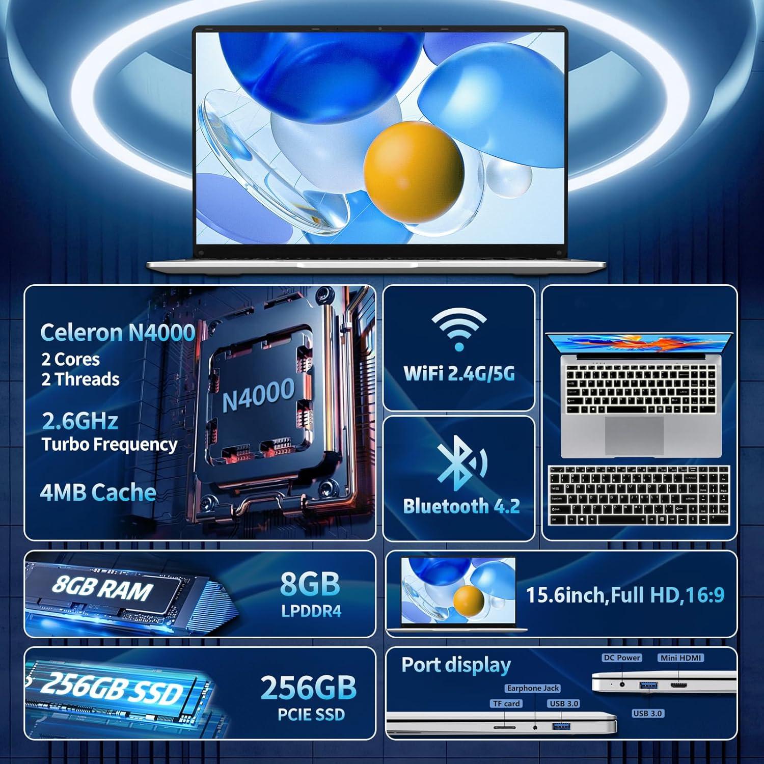 Laptop DUNHOO ECOBOOK 15.6" Full HD 8GB RAM 256GB SSD