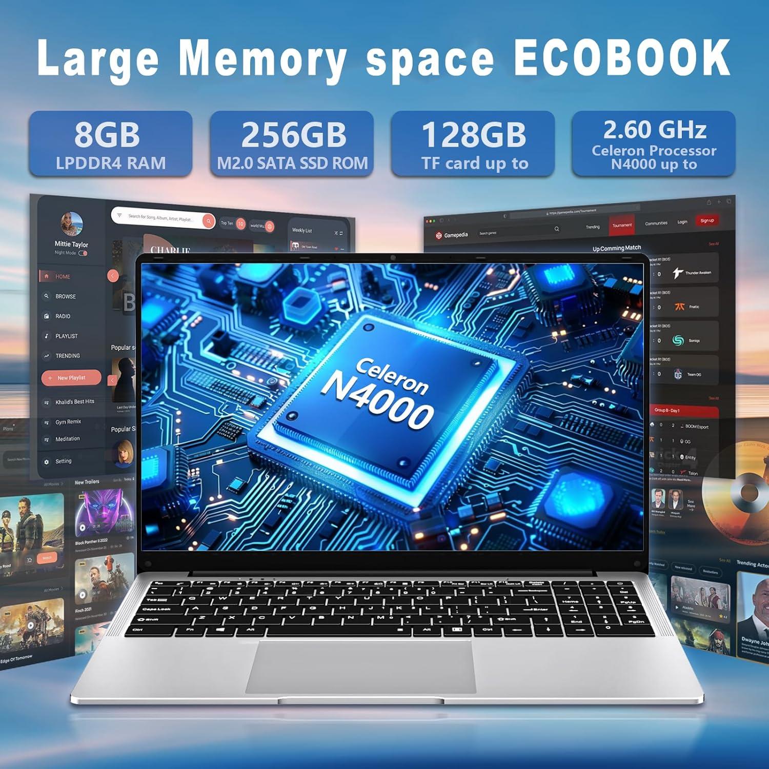 Laptop DUNHOO ECOBOOK 15.6" Full HD 8GB RAM 256GB SSD