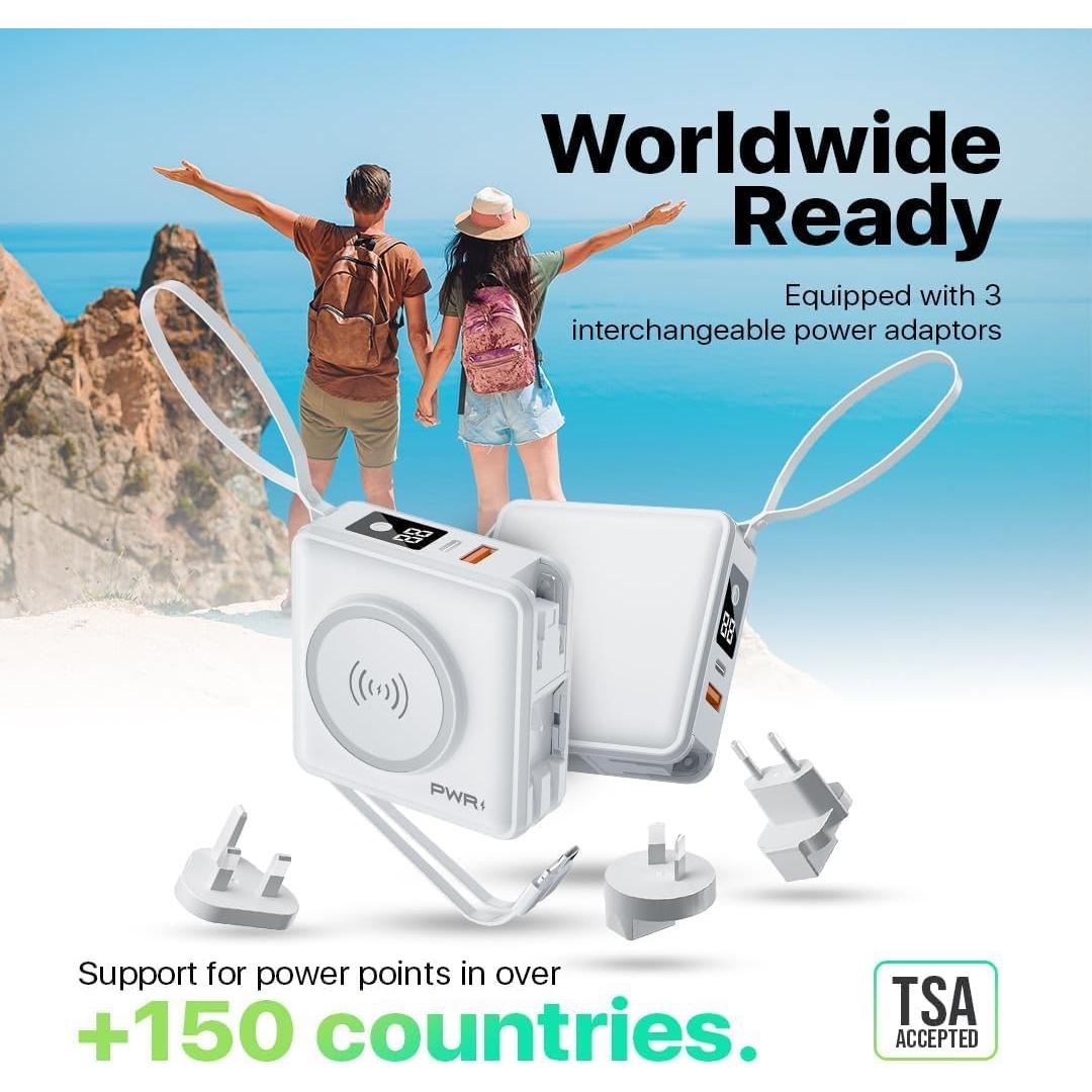 Banco de Poder PWR Travel PRO 5-en-1 10000mAh USB-C