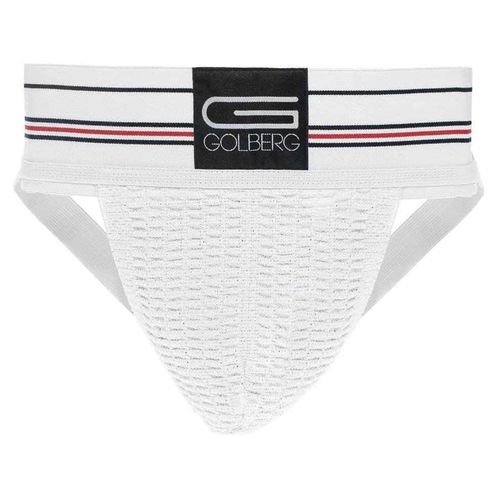Soporte Deportivo Masculino Golberg G - Cintura 3" Blanco