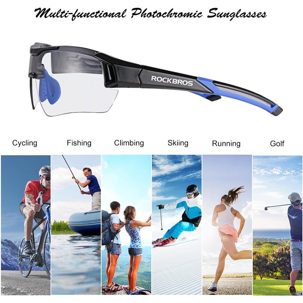 Gafas de sol fotocromáticas RockBros para ciclismo UV