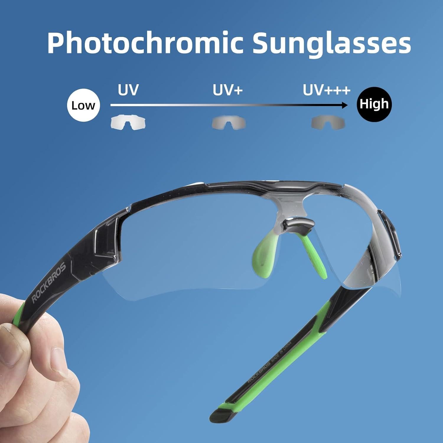 Gafas de sol fotocromáticas RockBros para ciclismo UV