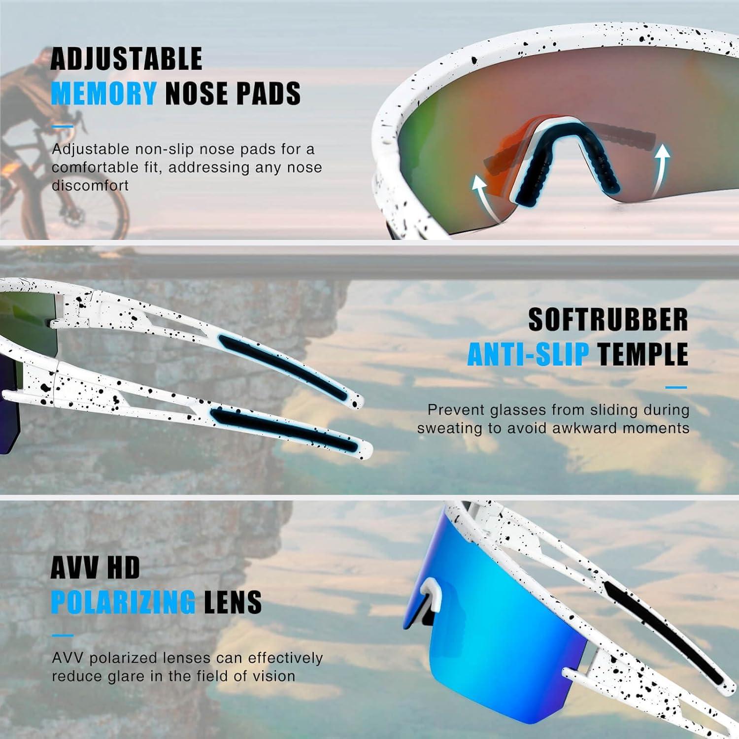 Gafas de sol AVV Baseball - Ciclismo UV400 para adultos
