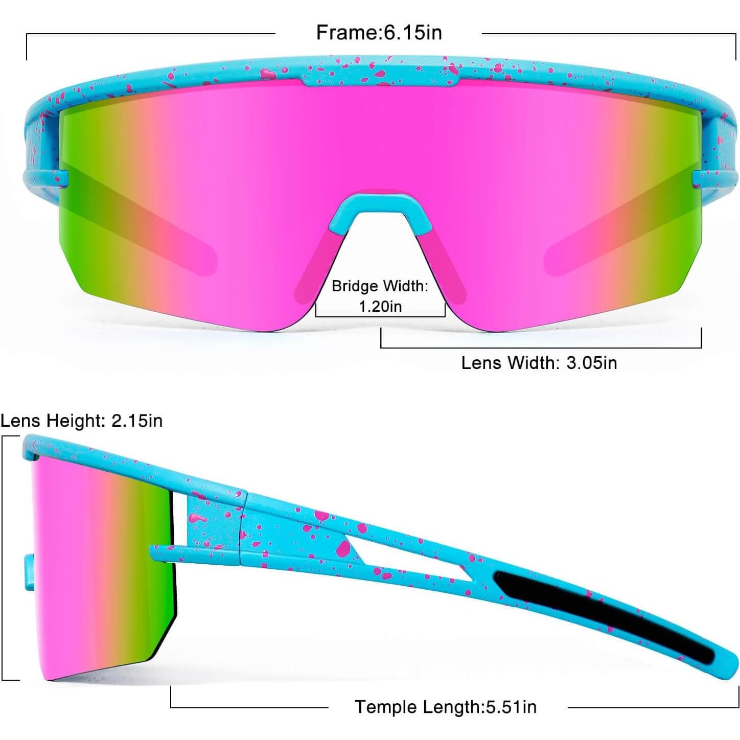 Gafas de sol AVV Baseball - Ciclismo UV400 Unisex Azul/Rosa