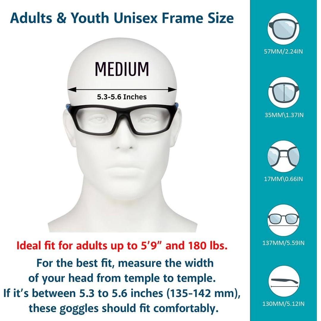 Gafas de Protección Deportiva Blue Cut Antivaho Verde Azul