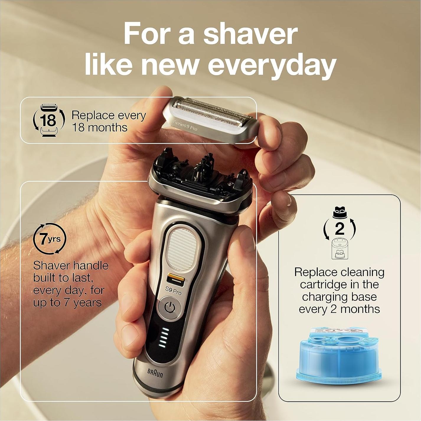 Afeitadora Eléctrica Braun Series 9 Pro 9487cc Húmeda y Seca