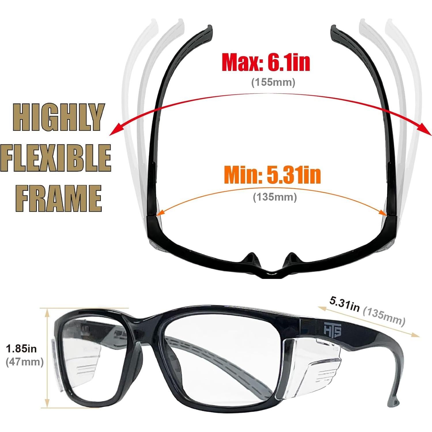 Gafas de Seguridad E60 Antivaho con Protectores Laterales