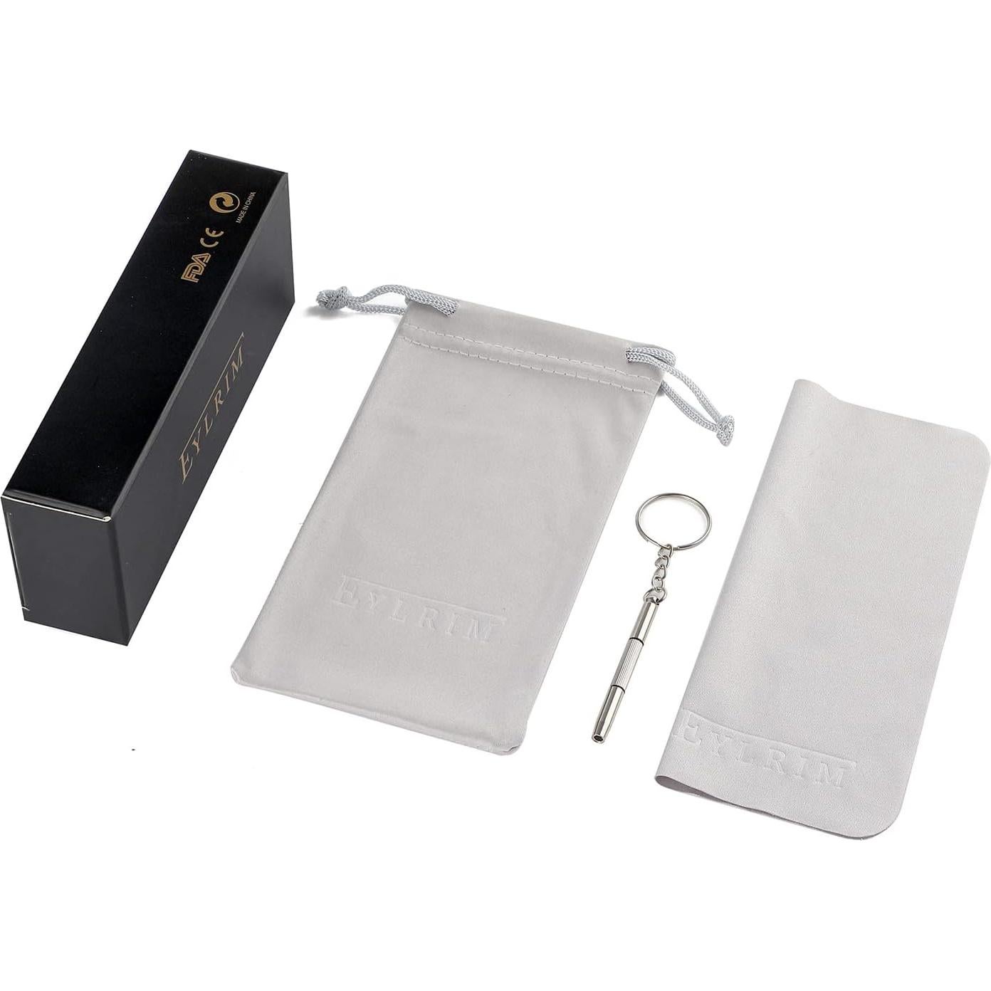 Gafas Aviador EYLRIM Anti Luz Azul Metal 58mm Unisex