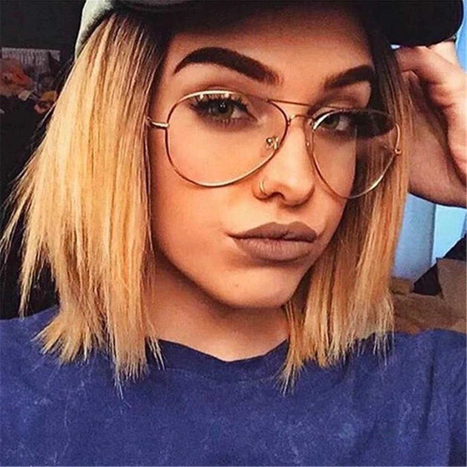 Gafas de Aviador EYLRIM Anti Luz Azul Unisex Oro Rosa