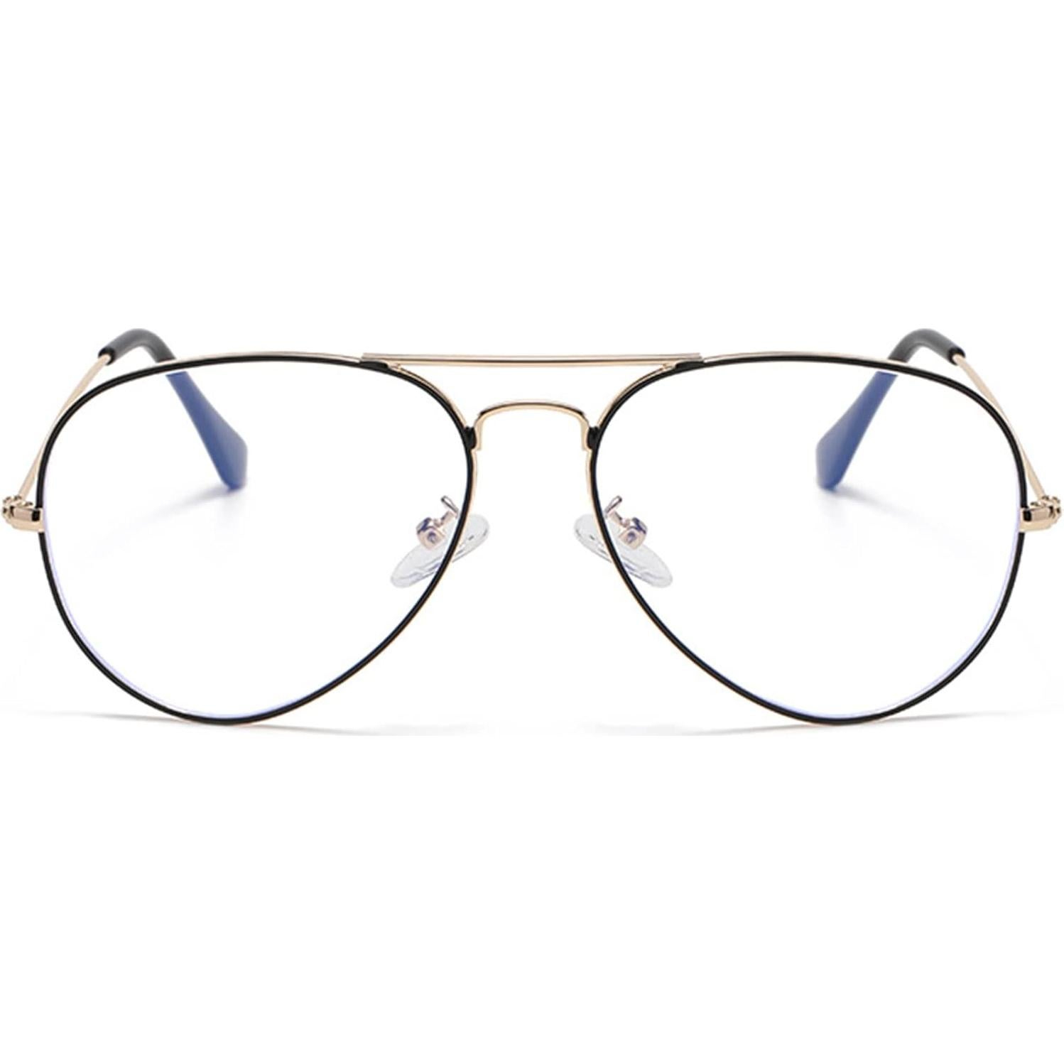 Gafas Aviador EYLRIM Anti Luz Azul Unisex Metal 58mm