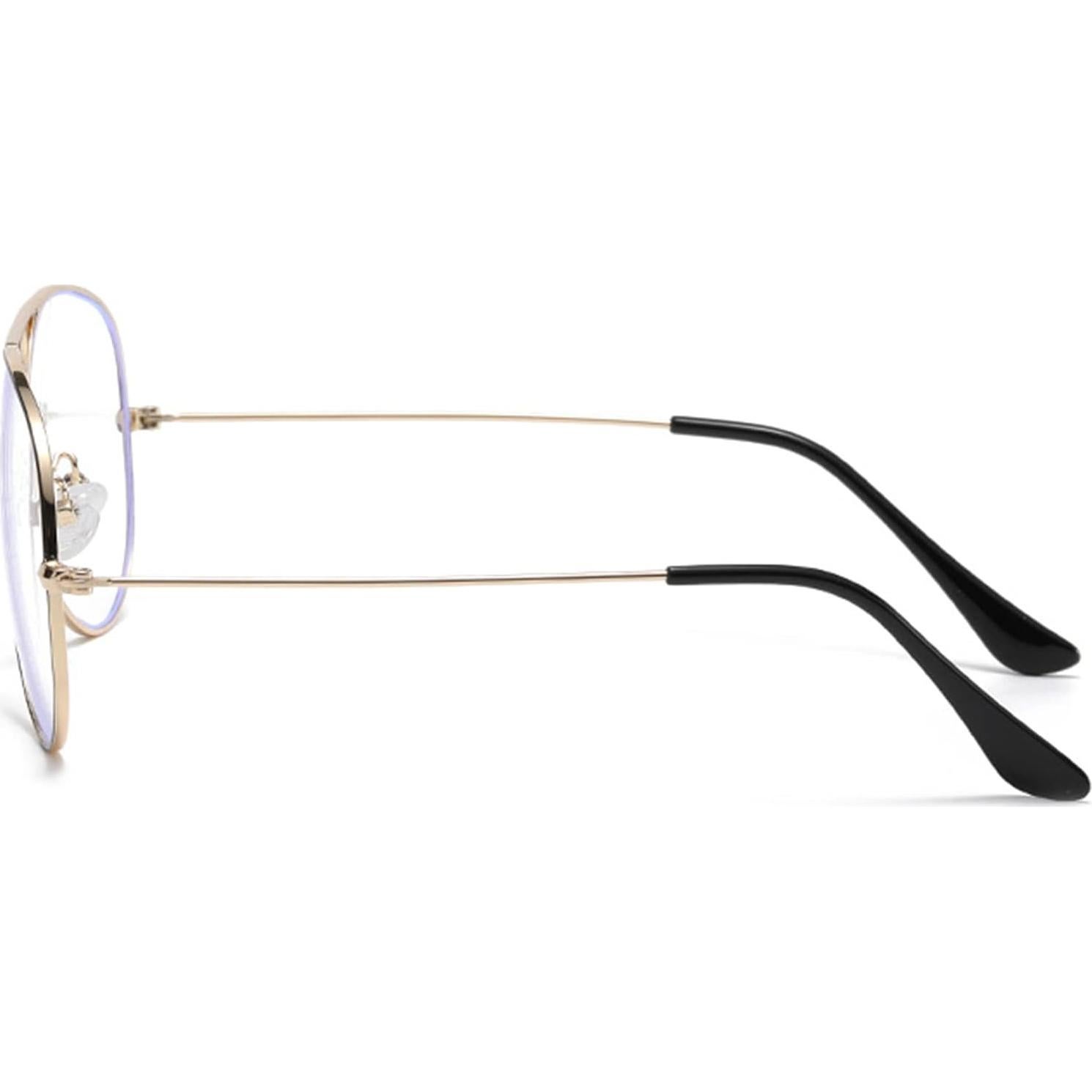 Gafas Aviador EYLRIM Anti Luz Azul Unisex Metal 58mm