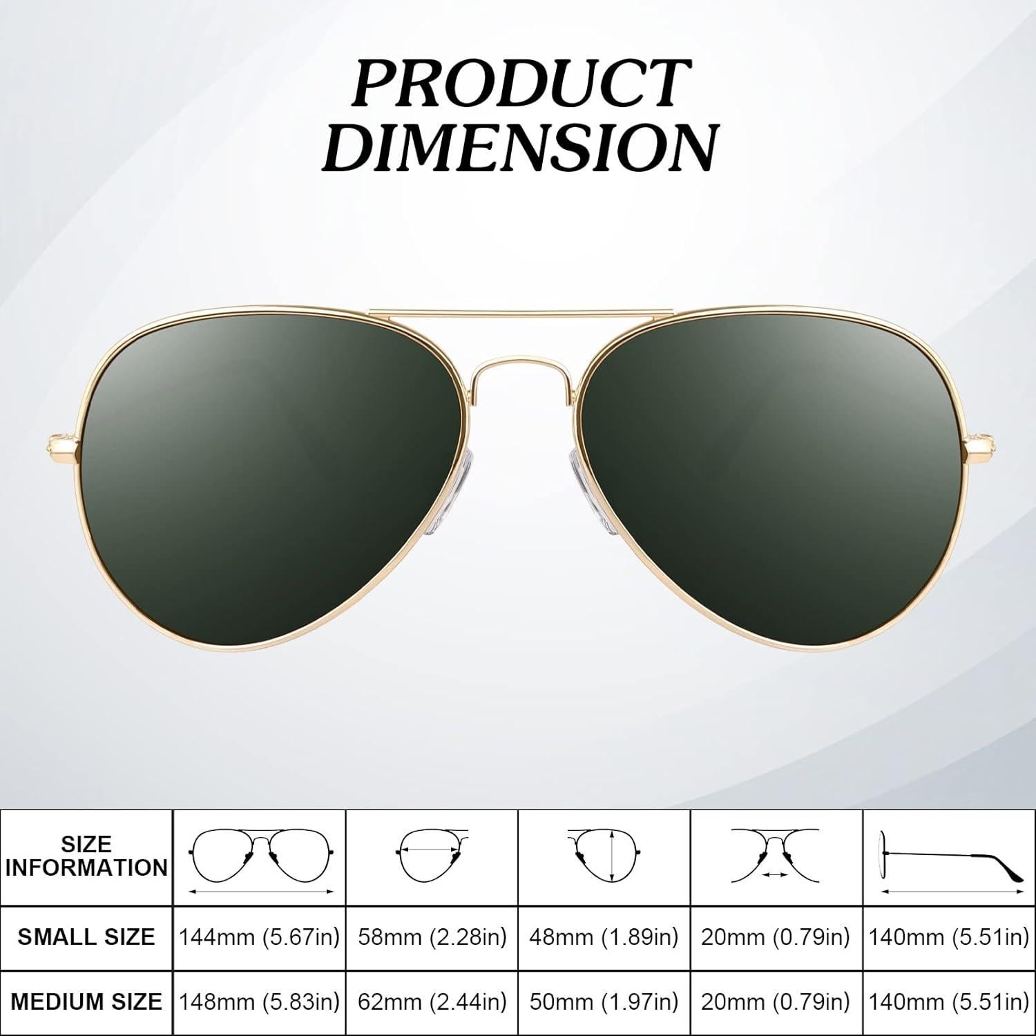 Gafas de sol piloto ANZIW con lentes polarizados UV400