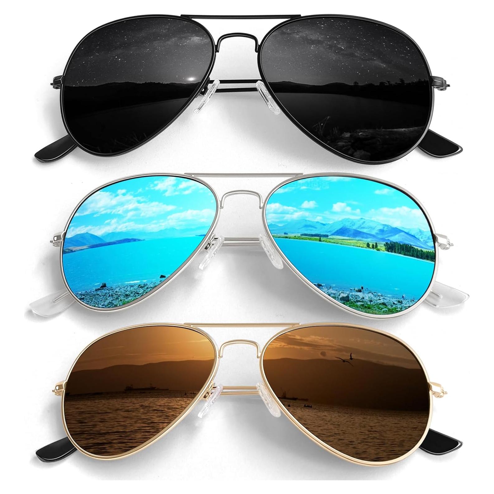 Gafas de sol piloto ANZIW metal polarizadas UV400 58/62mm