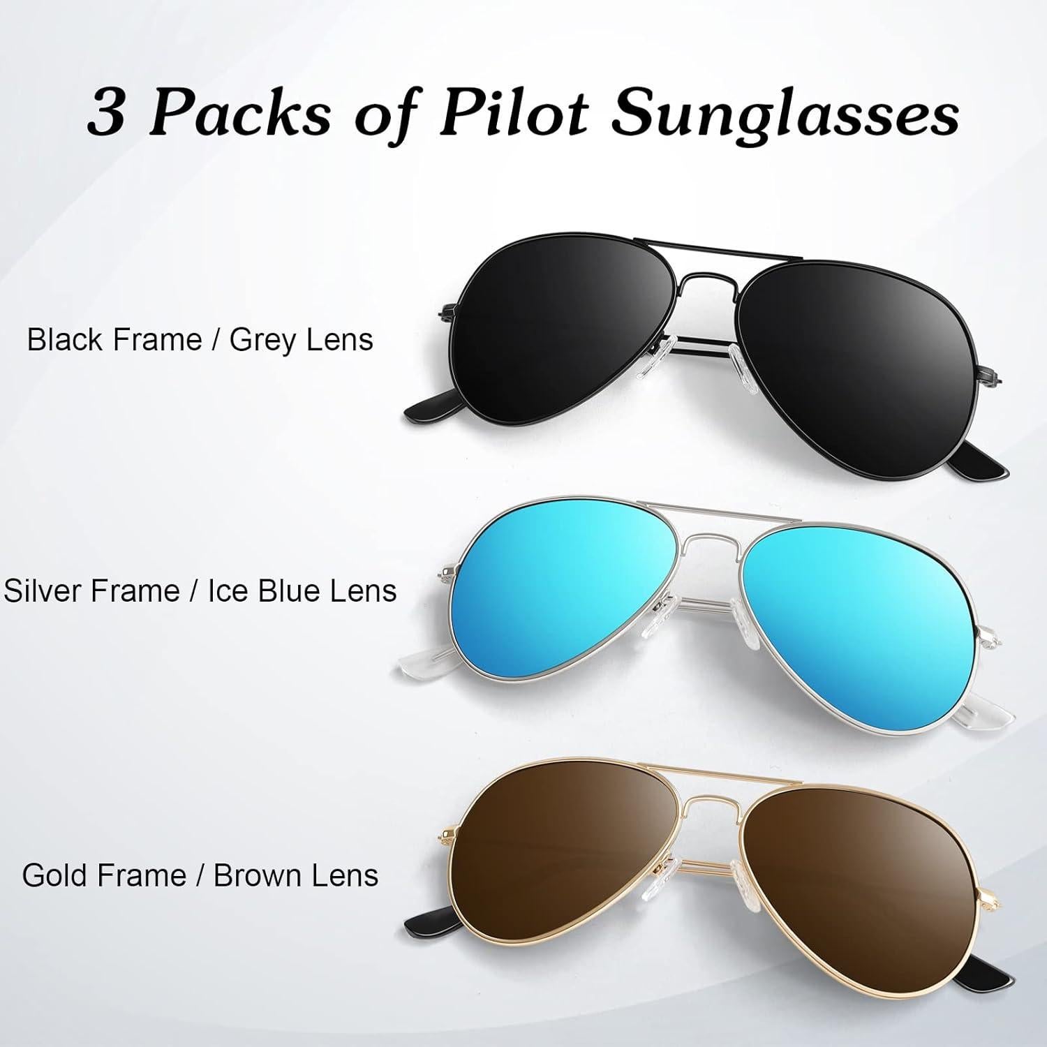 Gafas de sol piloto ANZIW metal polarizadas UV400 58/62mm