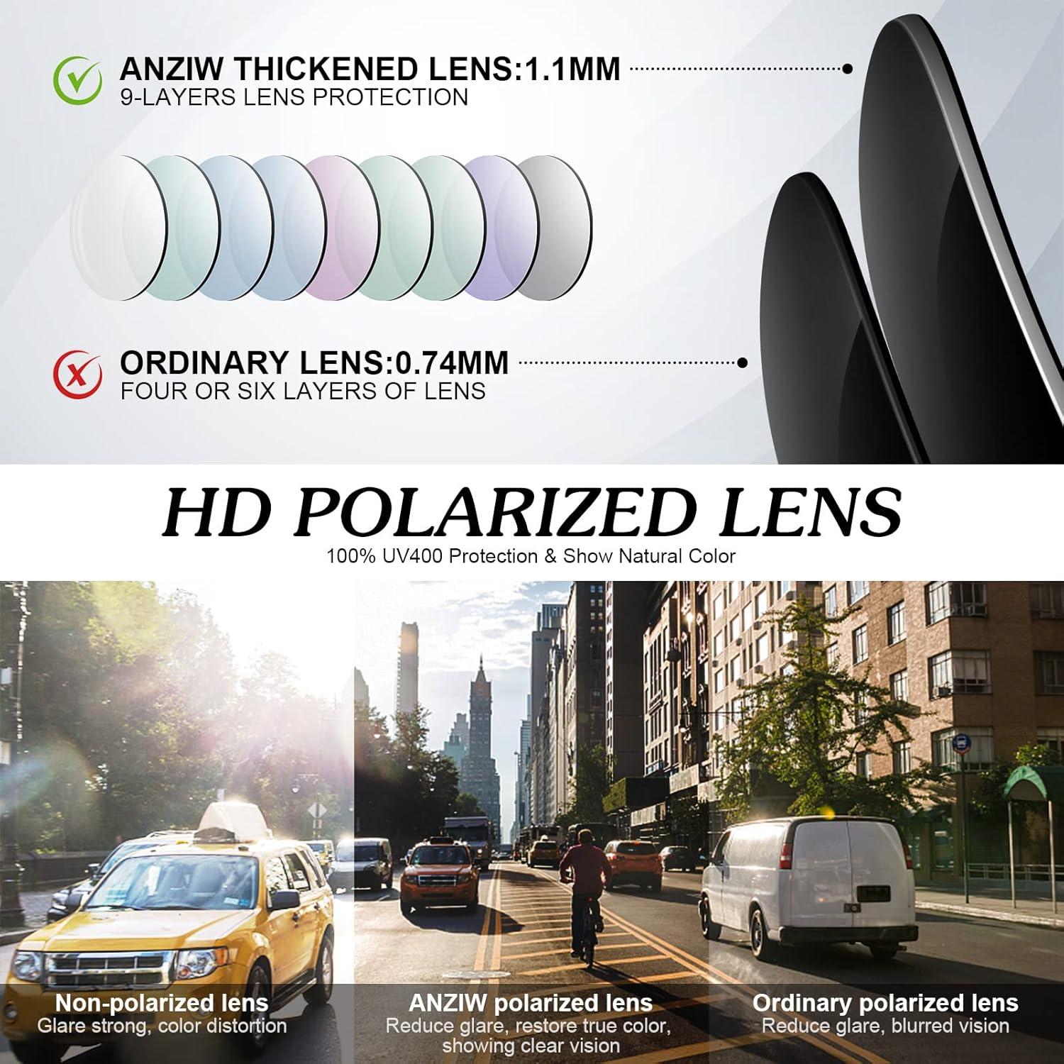 Gafas de sol piloto ANZIW metal polarizadas UV400 58/62mm