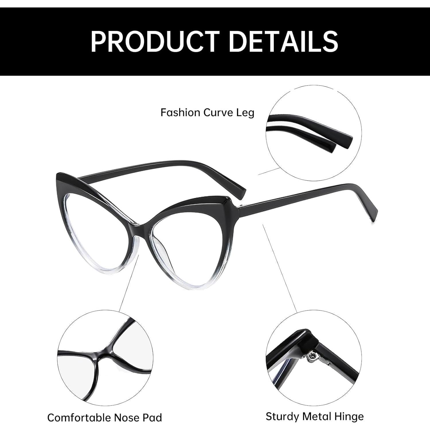 Gafas YAMEIZE anti luz azul estilo gato para computadora