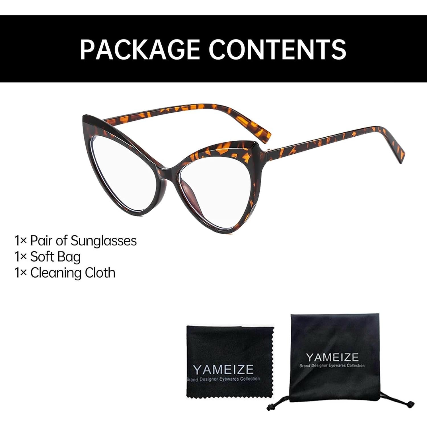 Gafas YAMEIZE anti luz azul estilo gato para mujeres y hombres