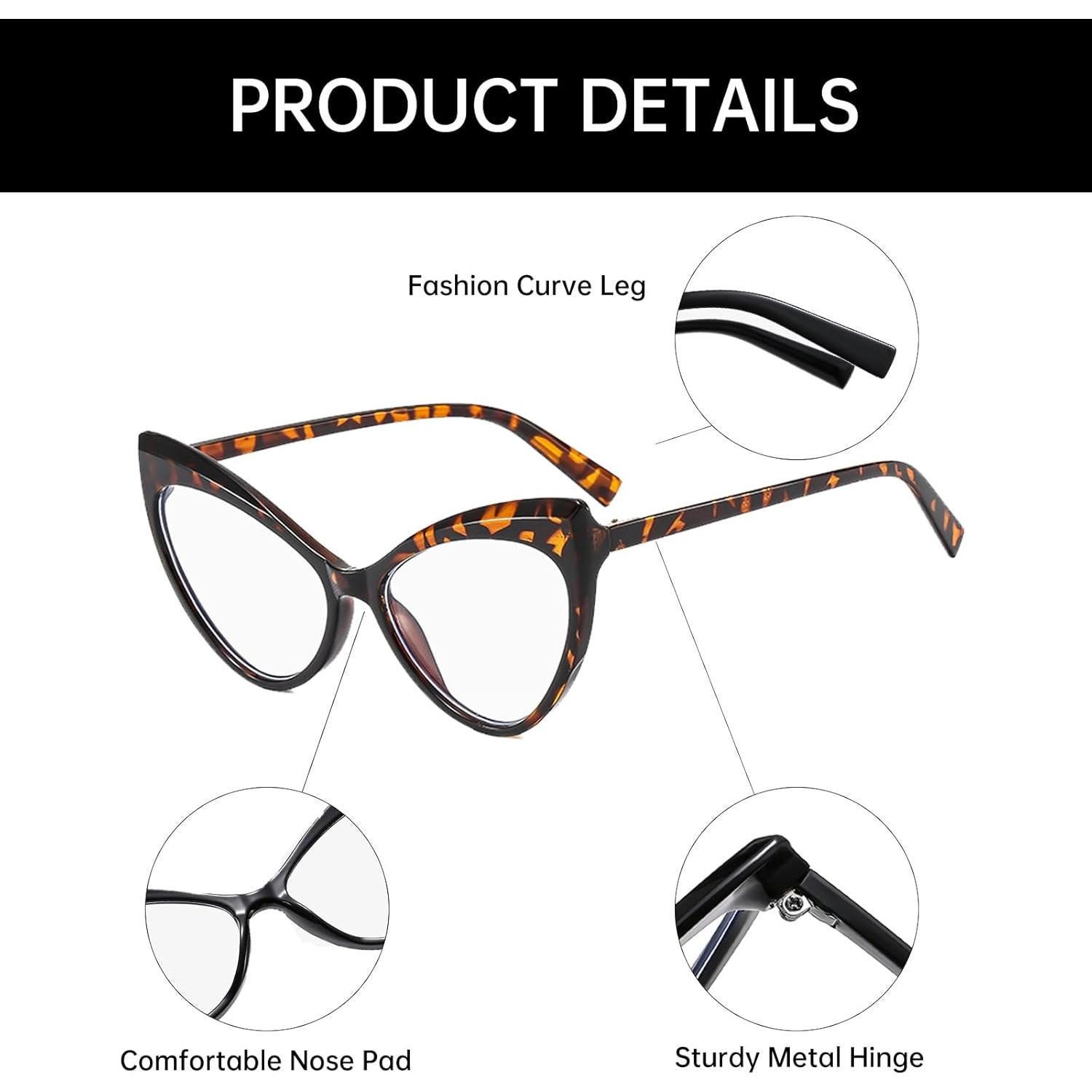 Gafas YAMEIZE anti luz azul estilo gato para mujeres y hombres