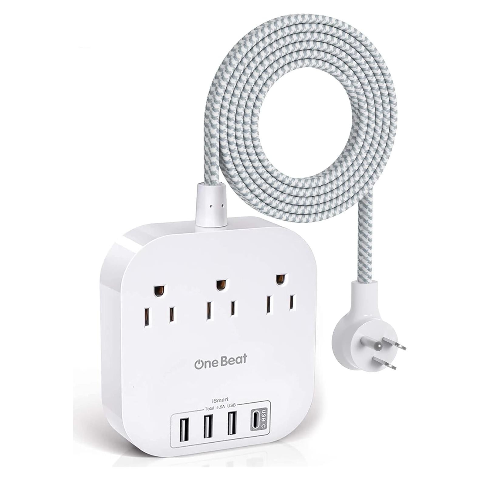 Regleta One Beat 3 Salidas AC y 4 Puertos USB Carga Rápida