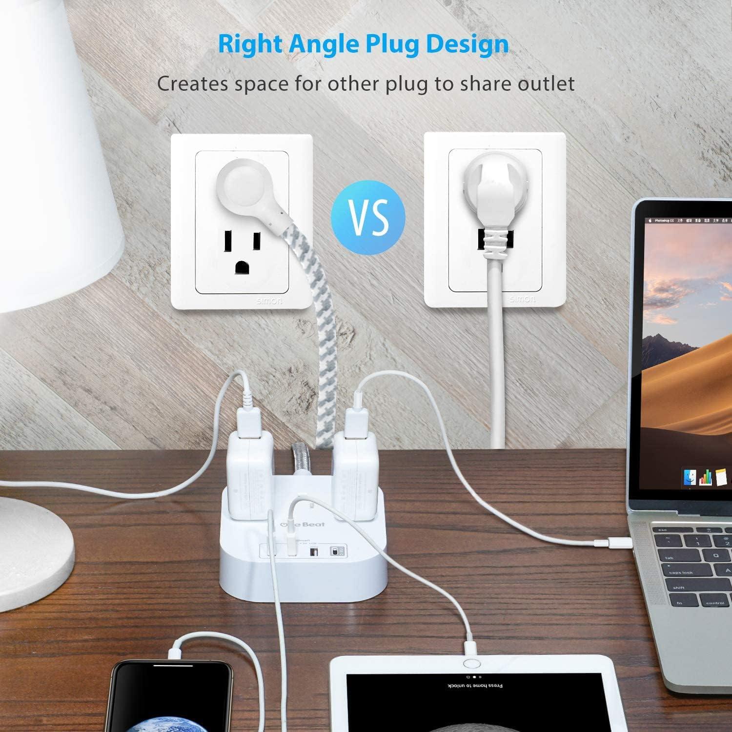 Regleta One Beat 3 Salidas AC y 4 Puertos USB Carga Rápida