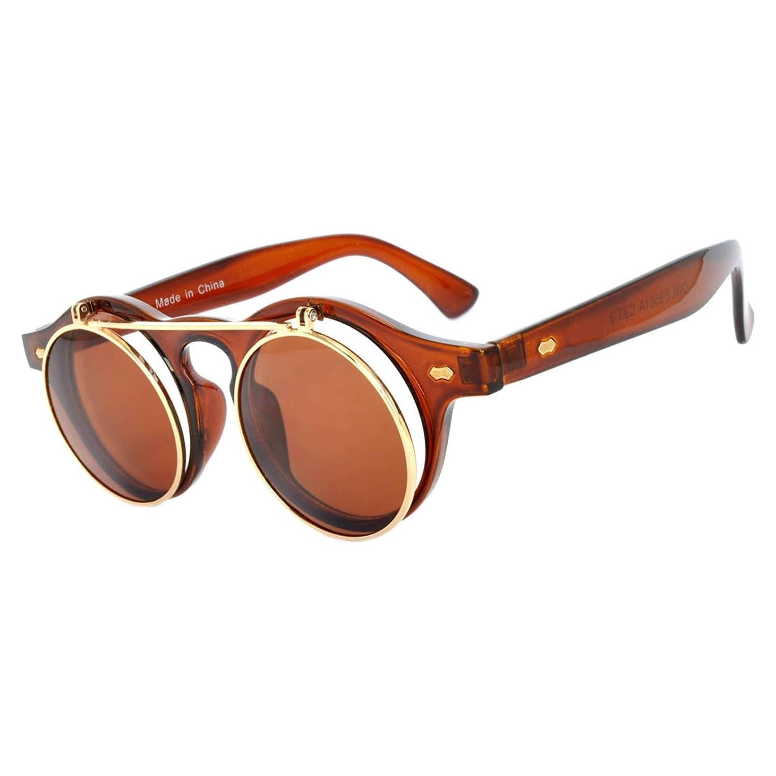 Gafas de Sol Steampunk Retro Góticas Plegables UV400