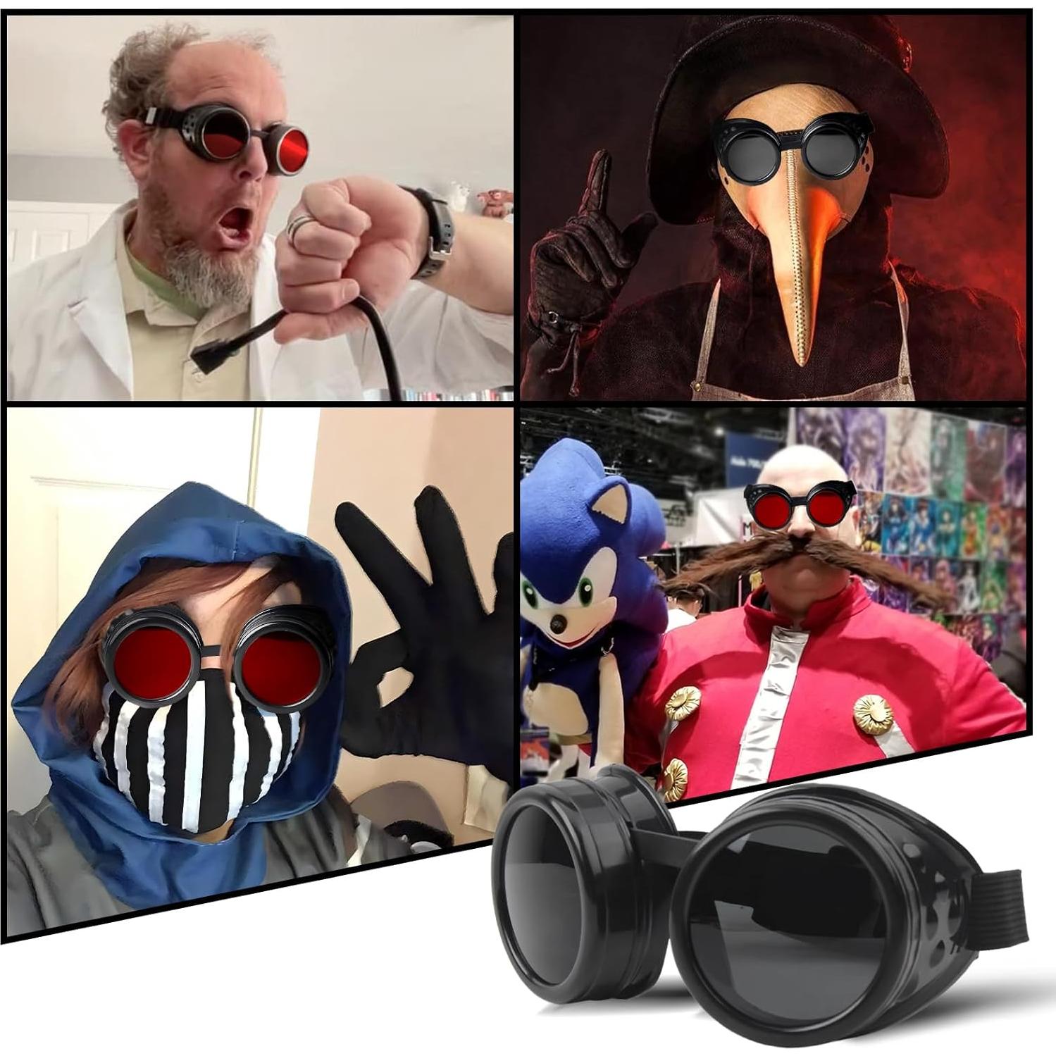 Gafas Steampunk T&B Redondas Ajustables para Cosplay