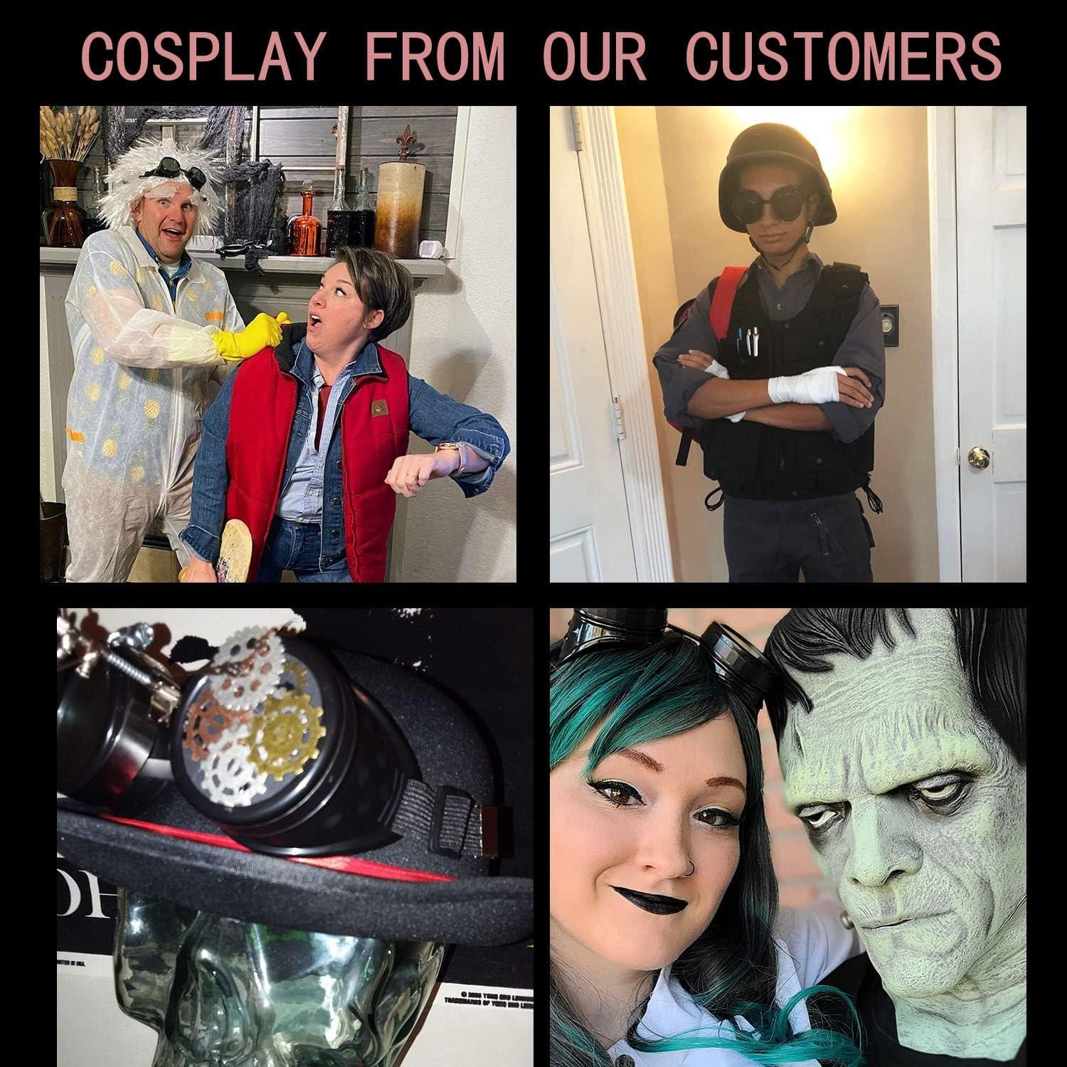 Gafas Steampunk T&B Redondas Ajustables para Cosplay