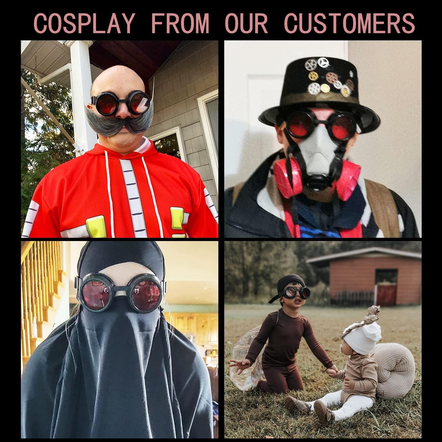 Gafas Steam Punk TamBee 2 Pares Ajustables Halloween